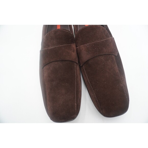 PRADA Men\'s Brown Suede Quiet Luxury Penny Slip on Moccasin Italian Loafer Sz 37 main image 10